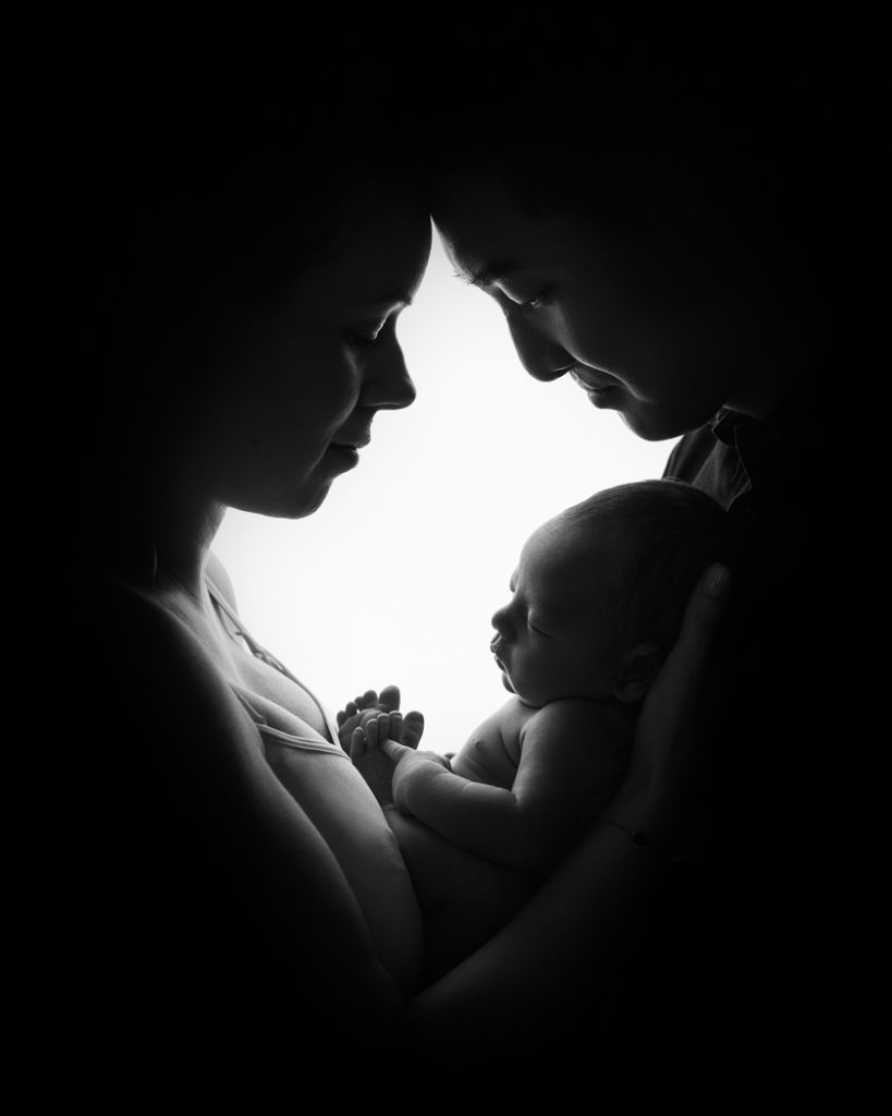 familjefotografering, nyfödd, studio